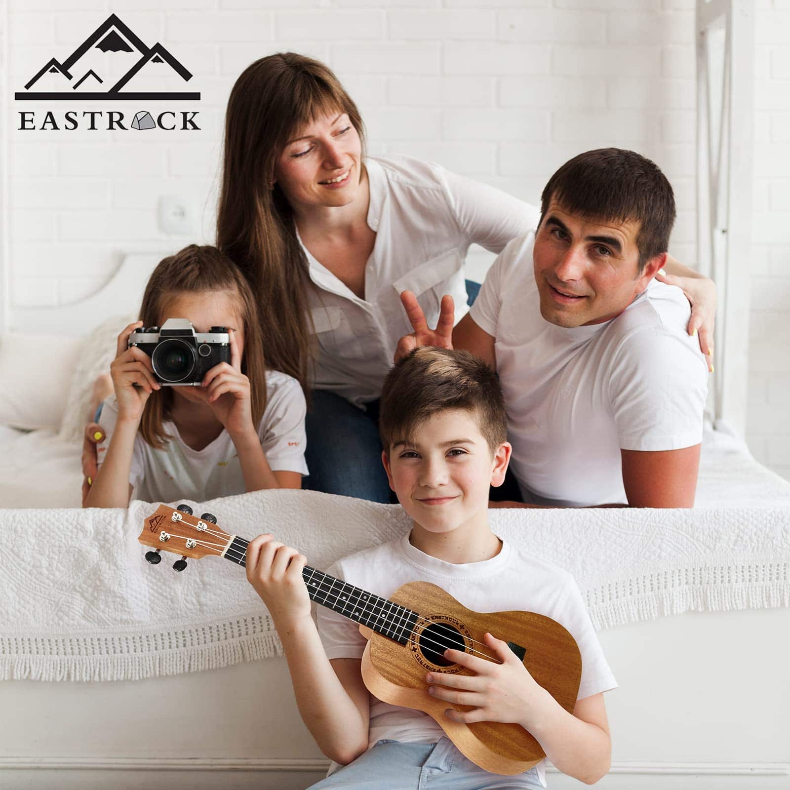 Ukelele Soprano Eastrock de Caoba para Principiantes de 21 - Imagen 5