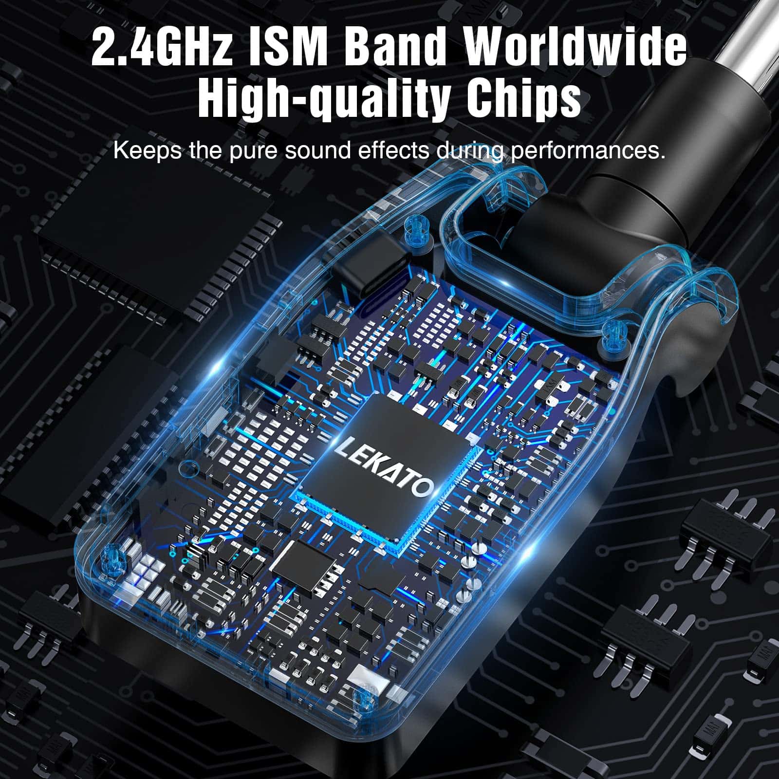 LEKATO Transmisor Receptor de Guitarra Inalámbrico - Imagen 4