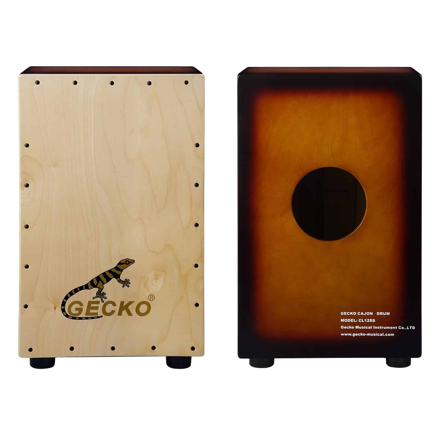 GECKO Cajon BOX Drum-Caja de percusión de madera, con - Imagen 7
