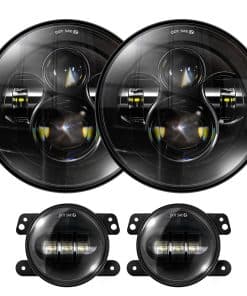 Juego de faros Galvor JK 7" y 4" compatible con Jeep