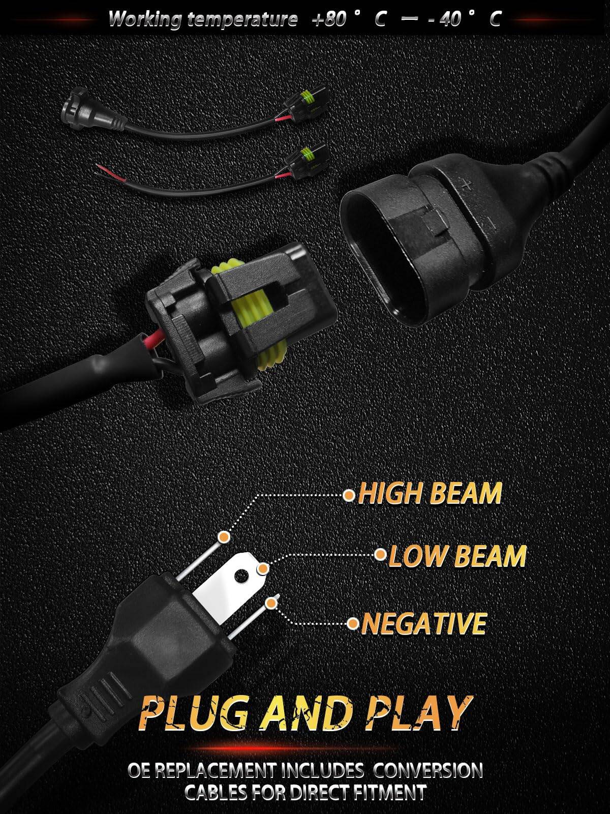 Juego de faros Galvor JK 7" y 4" compatible con Jeep - Imagen 6