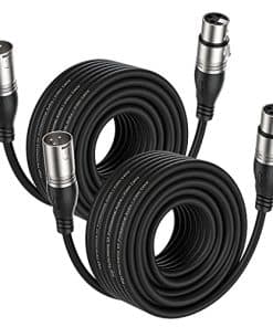 Cable XLR de 50 pies 2 Paquetes - Cable de Micrófono