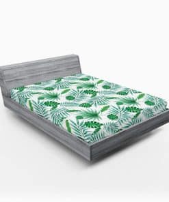 Sábana Ajustable en Verde y Blanco de Ambesonne, Estilo