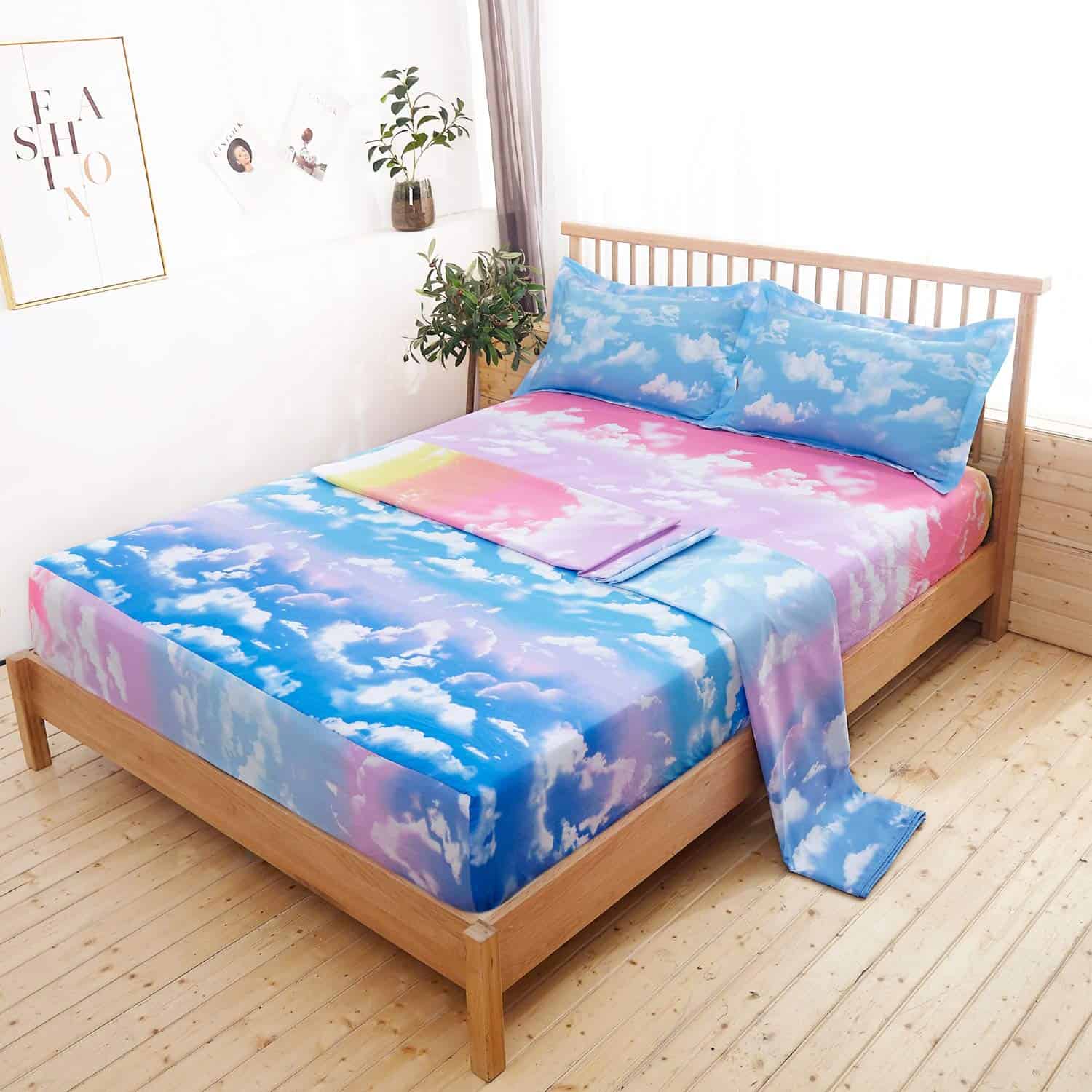 Juego de sábanas Mengersi Cloud Sky - Sábanas de cama -