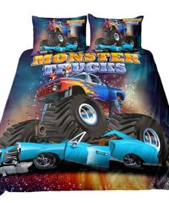 Suncloris Juego de Funda de Edredón 3D Monster Truck para