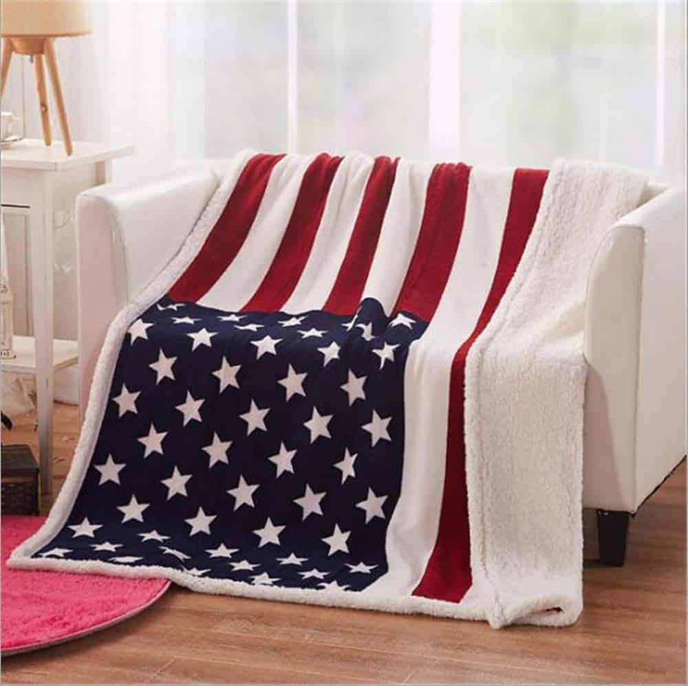 Manta de Sherpa con Bandera de EE. UU. para - Imagen 9