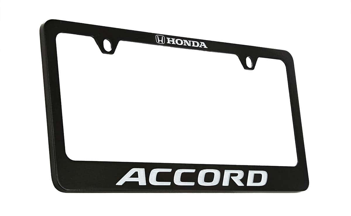 Portaplacas de Metal con Logo de Honda Accord (Negro)