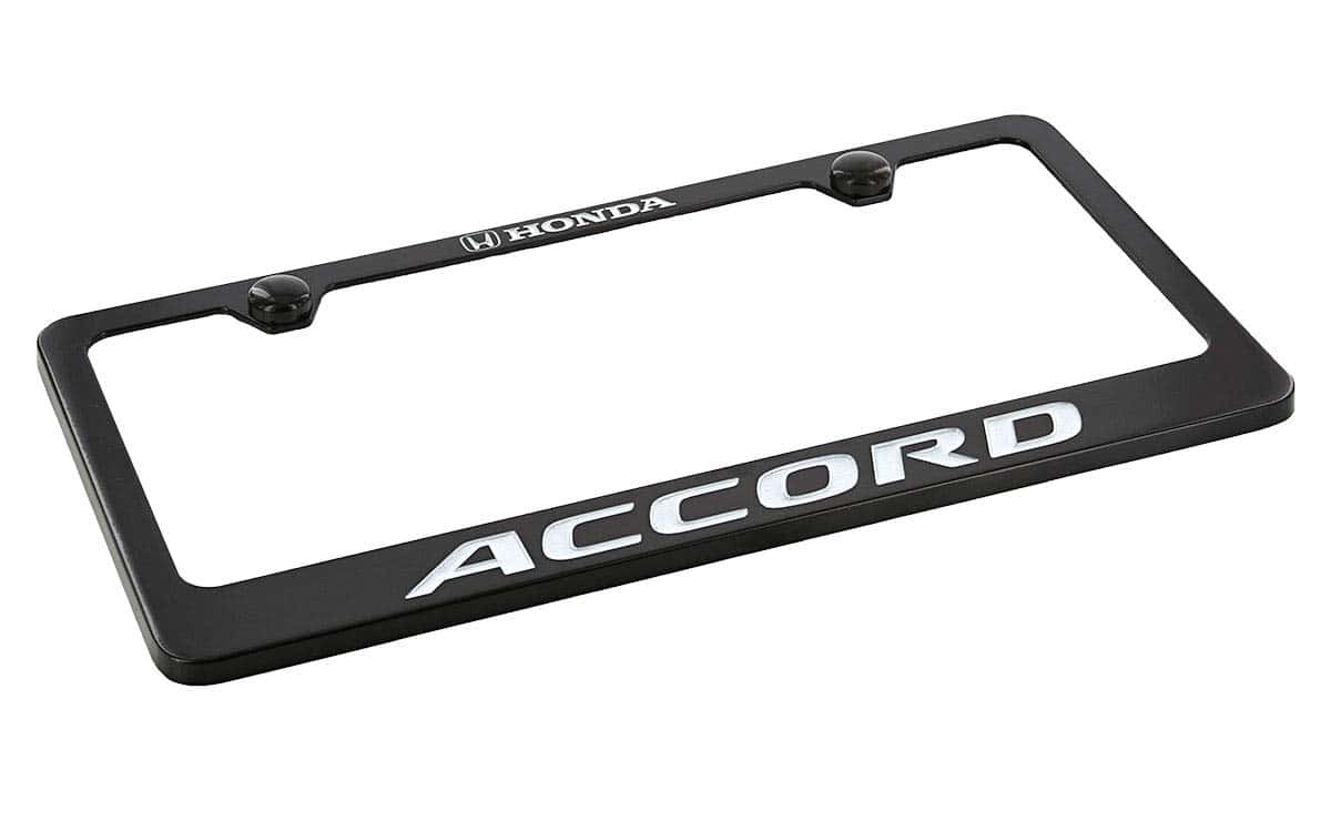 Portaplacas de Metal con Logo de Honda Accord (Negro) - Imagen 6