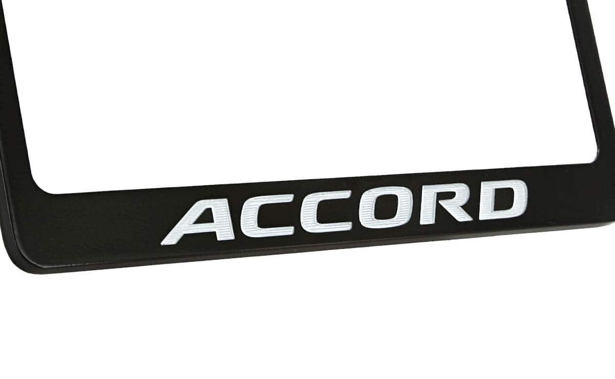 Portaplacas de Metal con Logo de Honda Accord (Negro) - Imagen 4