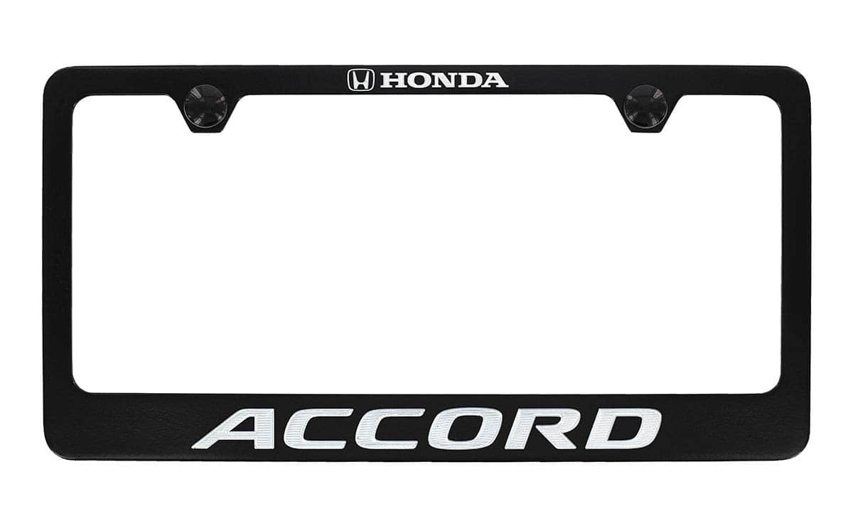 Portaplacas de Metal con Logo de Honda Accord (Negro) - Imagen 3
