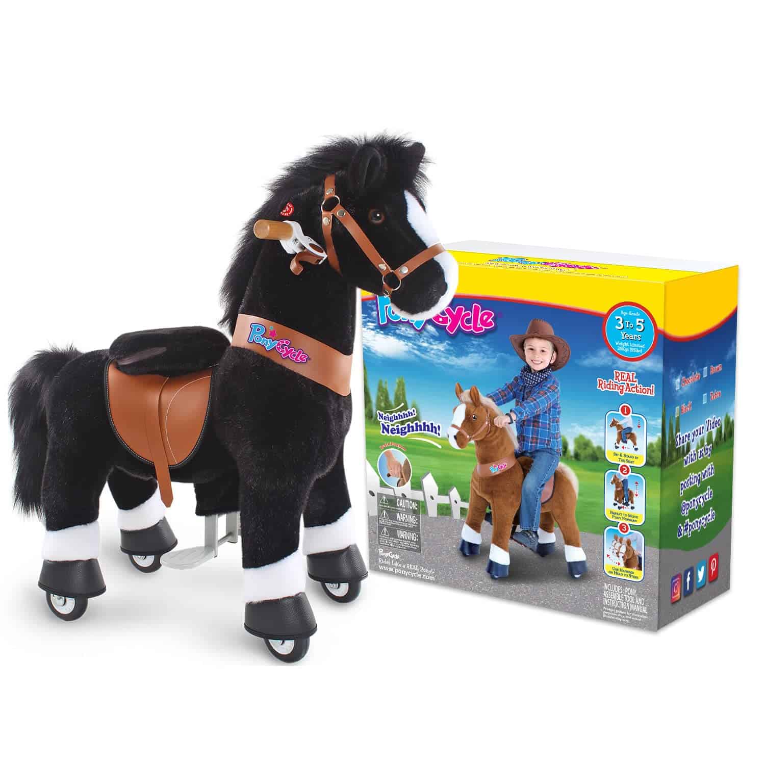 Ponycycle Kids Ride Horse Riding Horses for 3-5 Years Old - Imagen 9