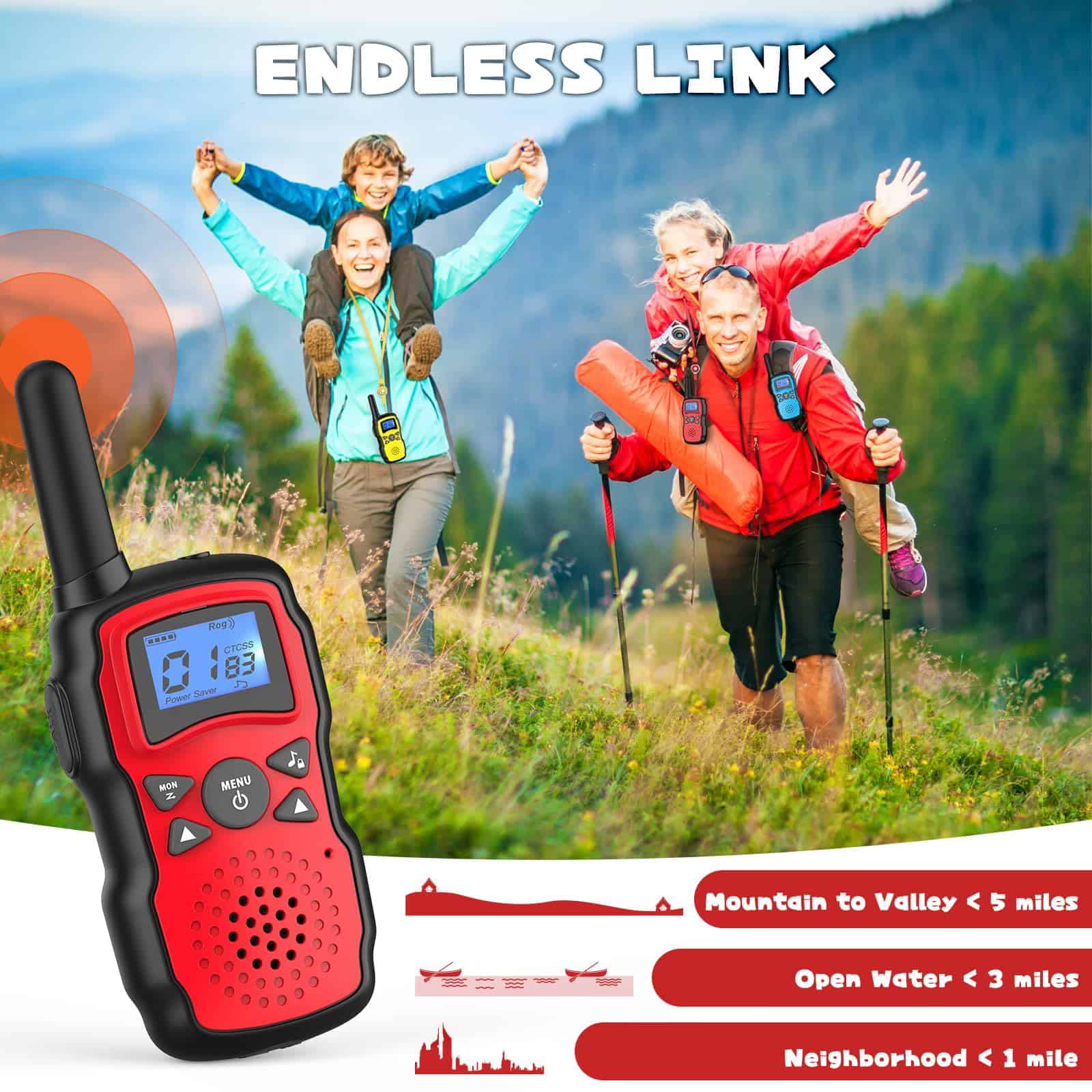 Walkie Talkies Recargables para Niños 3 Pack, Juguetes para - Imagen 5