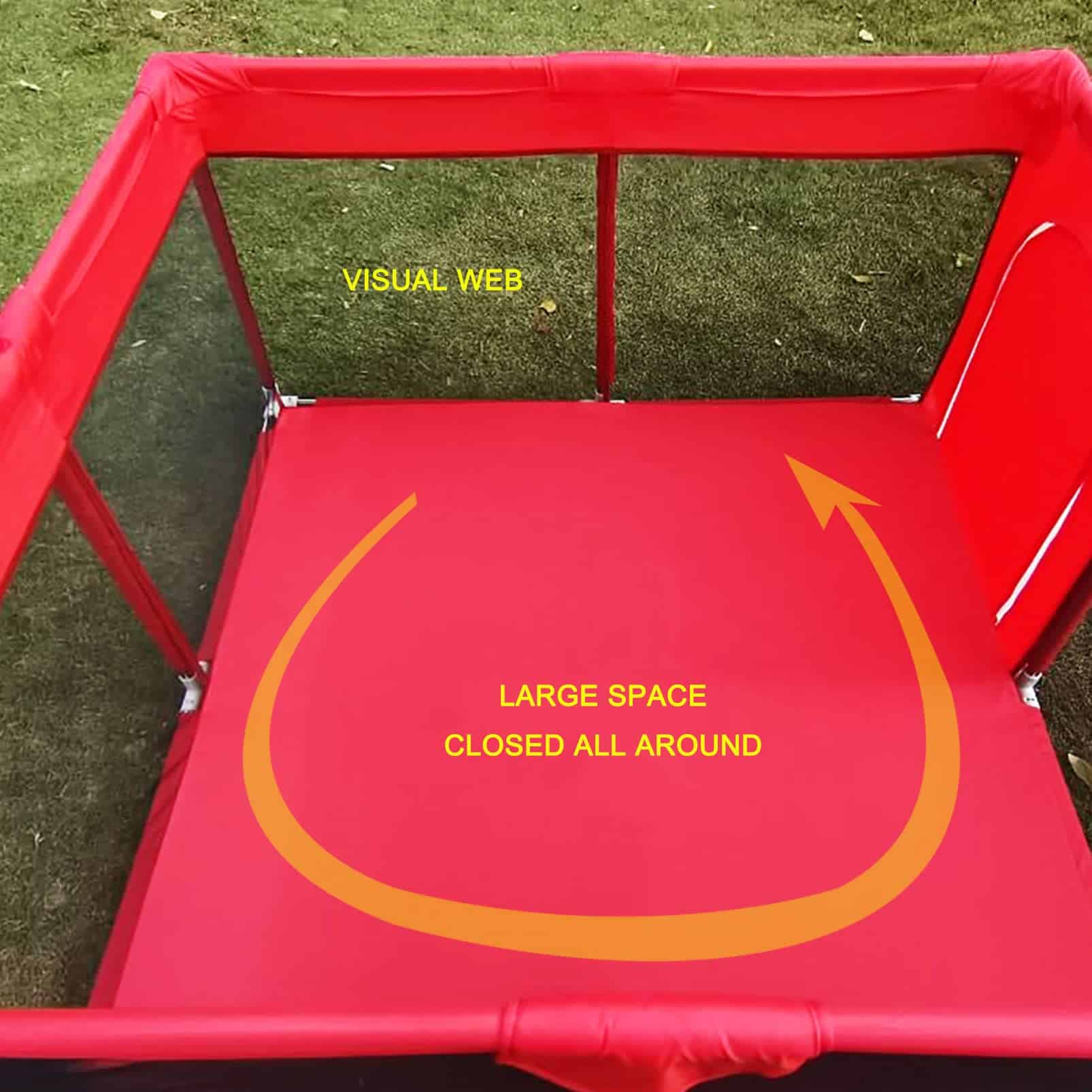 Parque de juegos portátil grande para bebés con canasta de - Imagen 7