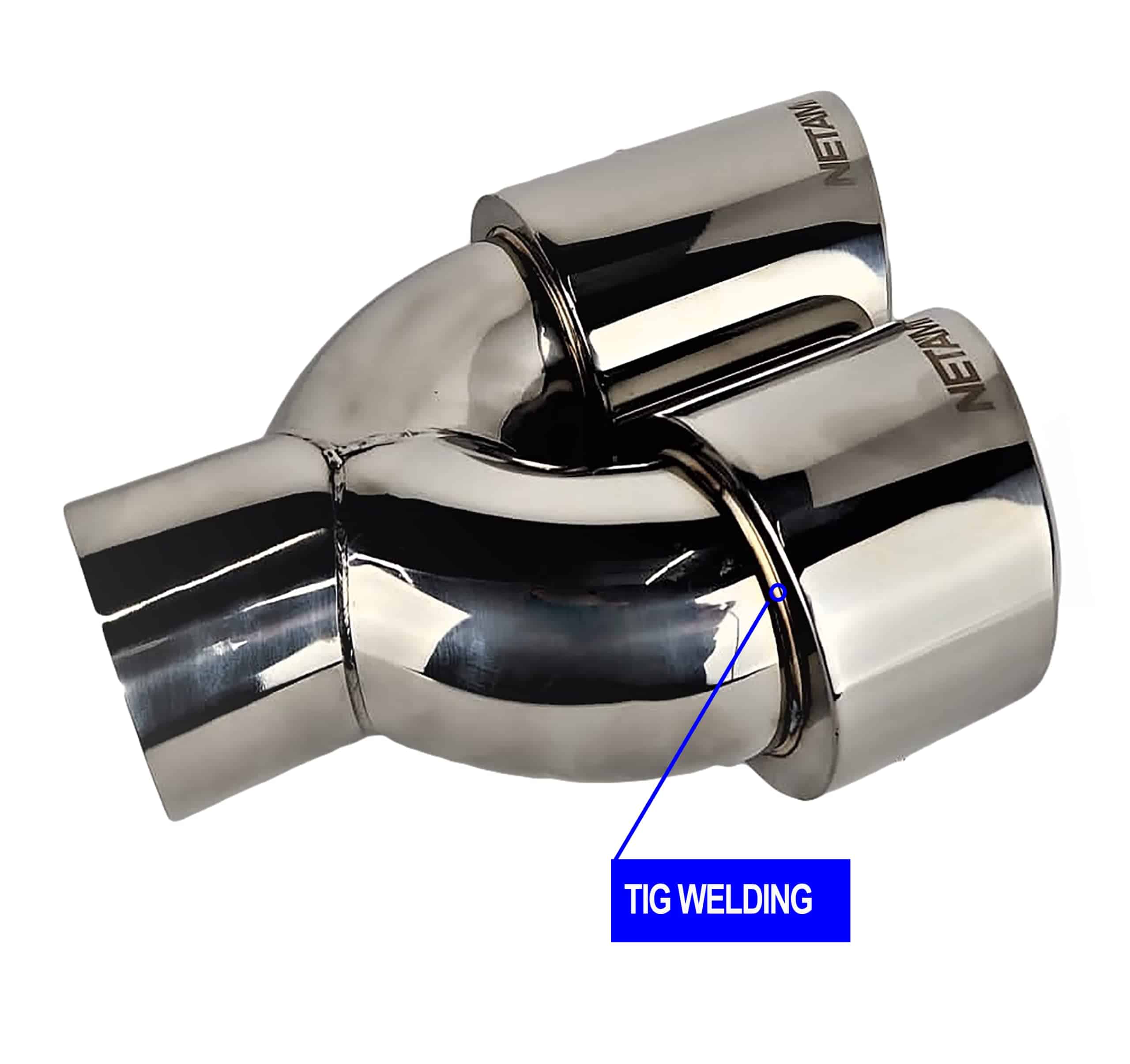 Punta de Escape de Acero Inoxidable de 3" de Entrada a 4" - Imagen 5