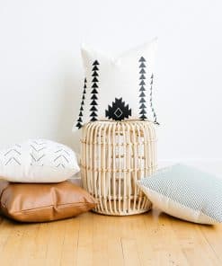 Fundas de Cojín de Cuero Decorativo Moderno y Lujoso de 20"