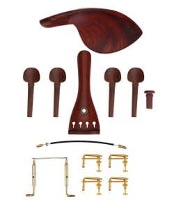 Juego de Accesorios para Violín 4/4 de Madera de Granadillo