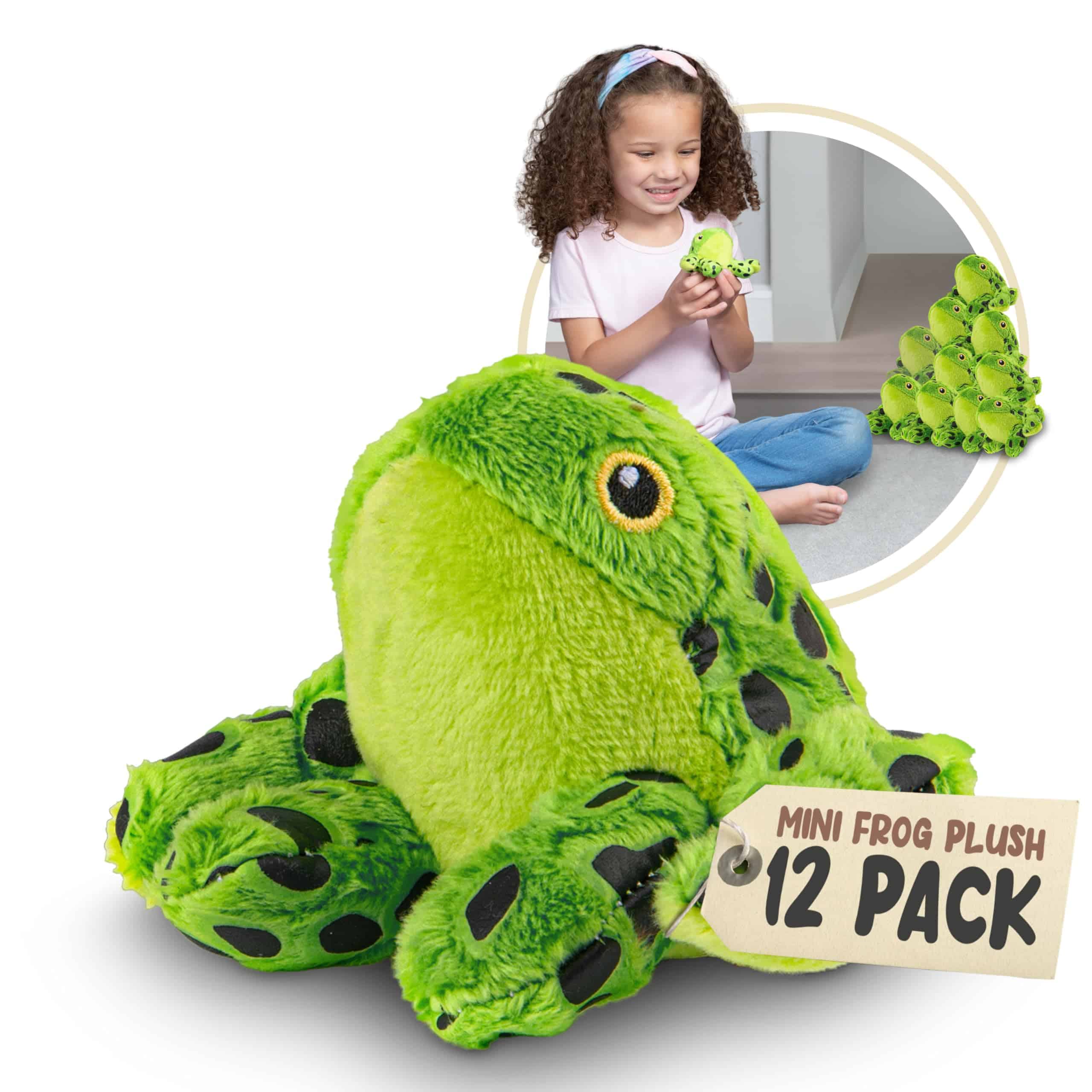 Juguetes de Peluche Mini Rana Verde, 12 Unidades de