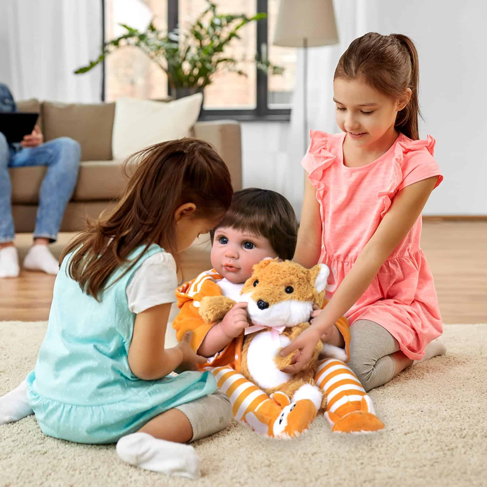 Muñecas Bebé Realistas Aori Bebé de 22 pulgadas de Cuerpo - Imagen 8