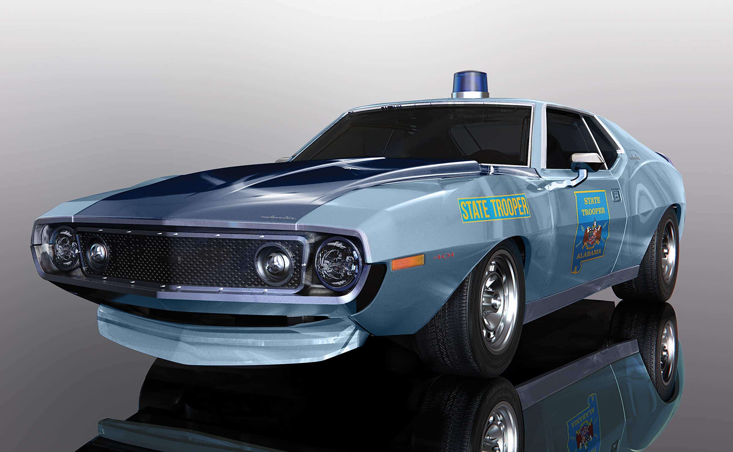Scalextric AMC Javelin Alabama State Trooper 1:32 Coche de - Imagen 5