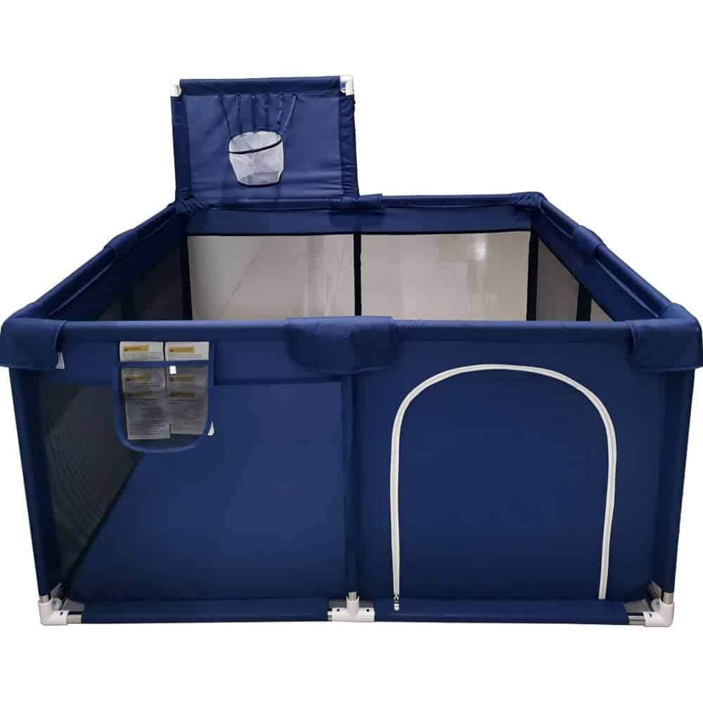 Parque de juegos para bebés portátil con canasta de