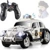 Coche de Policía de Control Remoto Top Race, con Luces y