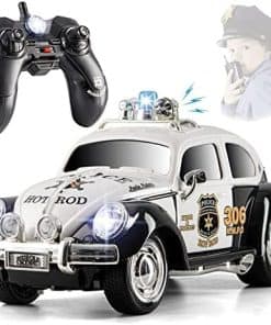 Coche de Policía de Control Remoto Top Race, con Luces y