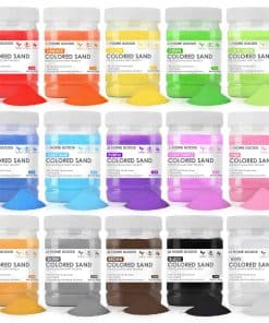 JJ CARE Arena de colores, 16.5 lbs. [15 botellas] Kit de