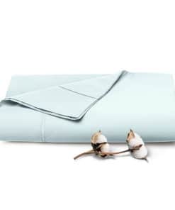 Sábana Plana 100% Algodón Puro Twin XL Baby Blue (1 PC),