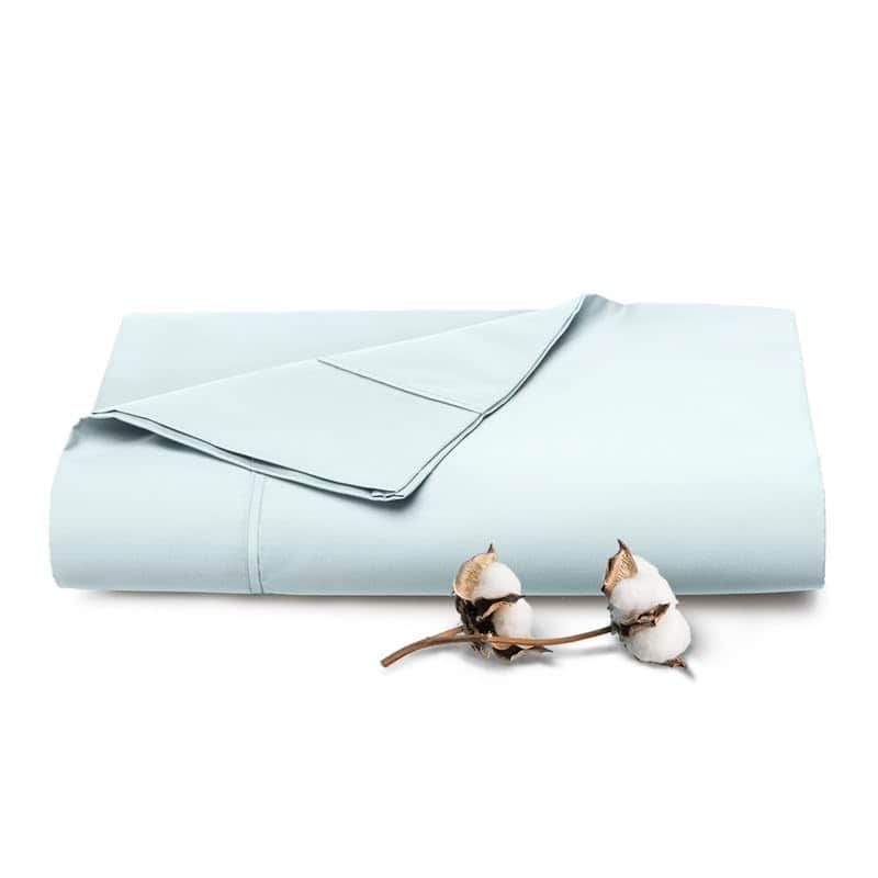 Sábana Plana de Algodón Puro 100% Pizuna King Color Azul