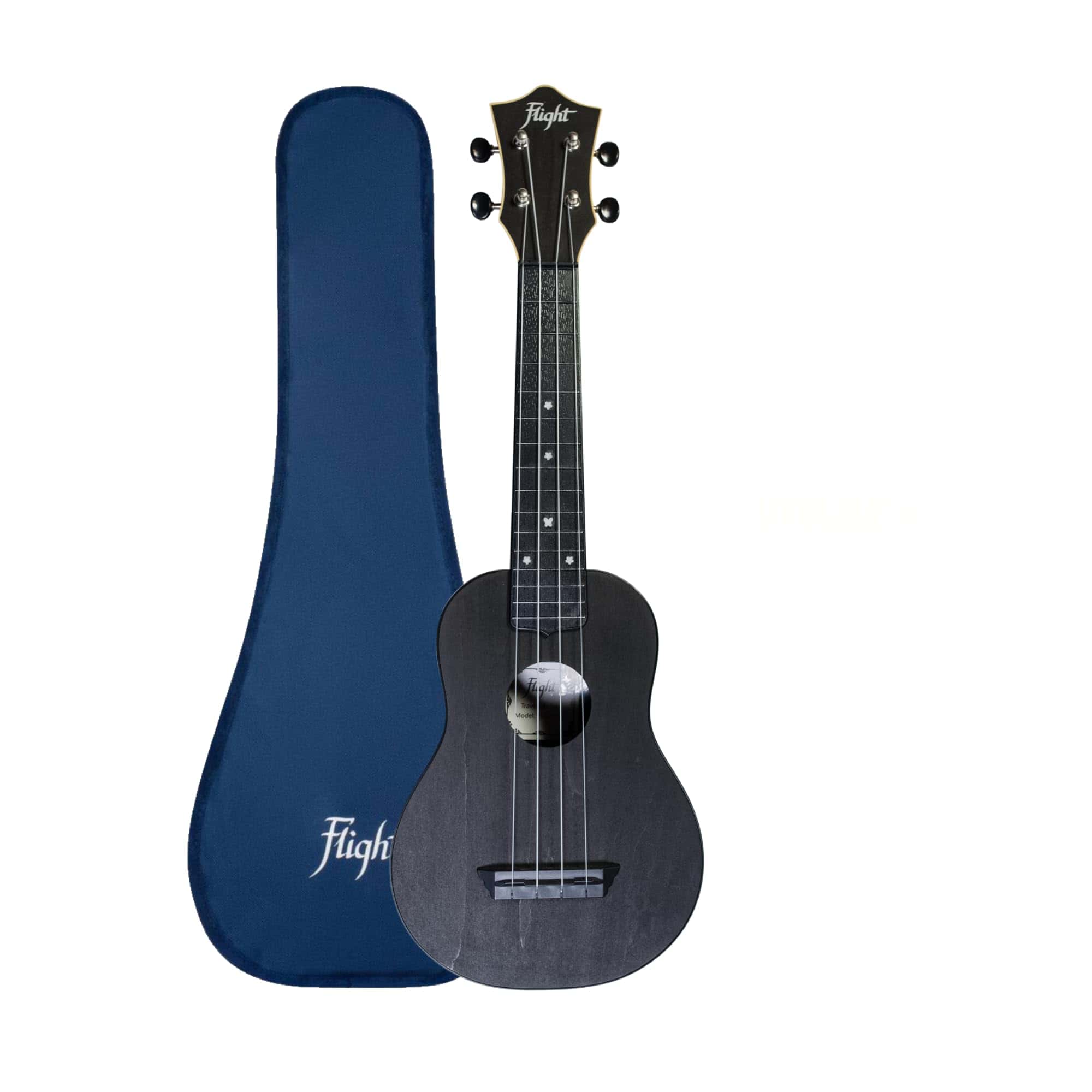 Ukelele Soprano de Viaje Serie Flight de 4 Cuerdas, Negro