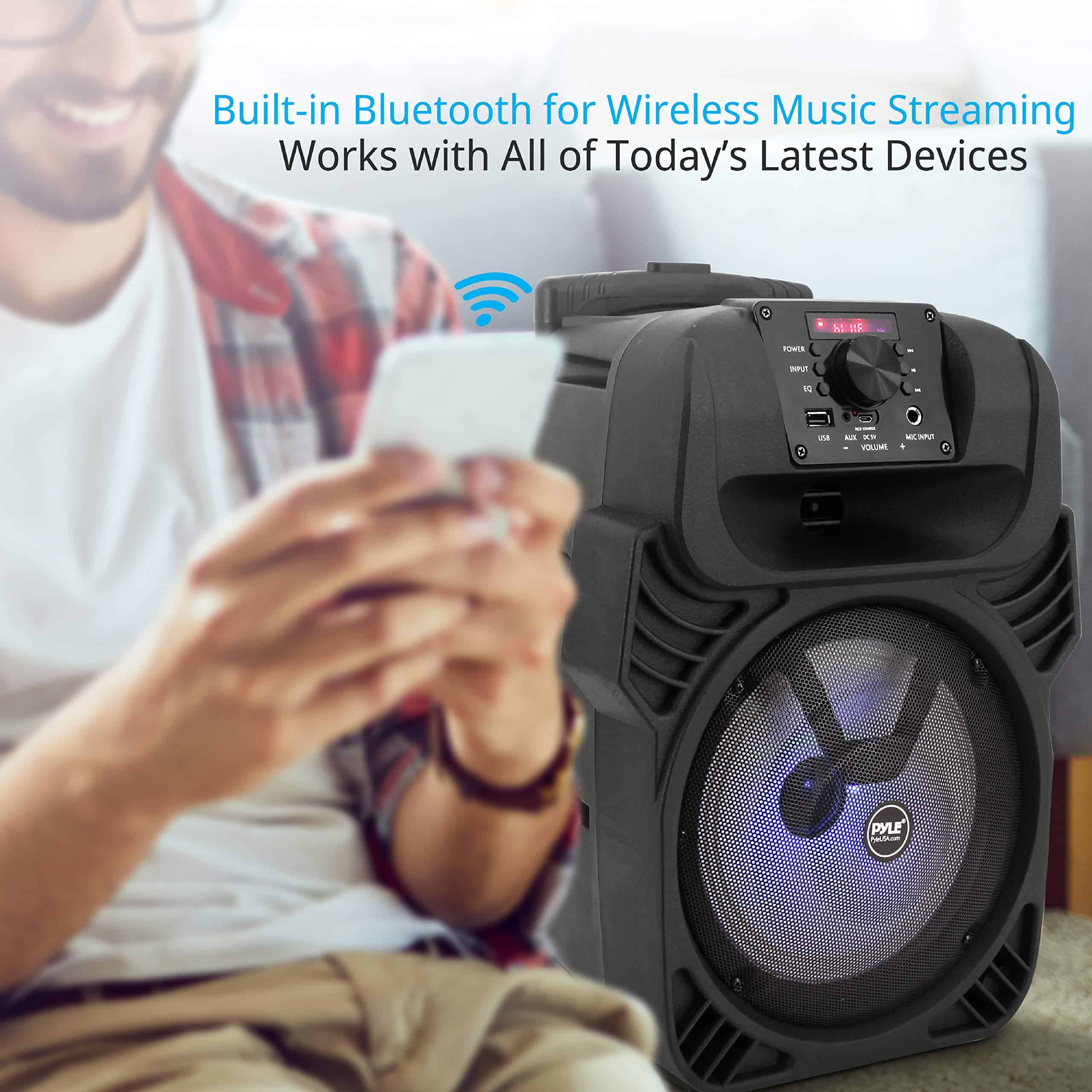 Altavoz PA Bluetooth Portátil Pyle 400W - Sistema de - Imagen 6