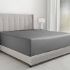 Sábana Ajustable de Tamaño Queen de Lujo -Gris