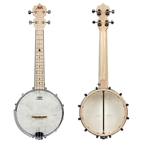 Banjo Ukulele, AKLOT Concert 23 pulgadas Remo Drumhead Open - Imagen 10