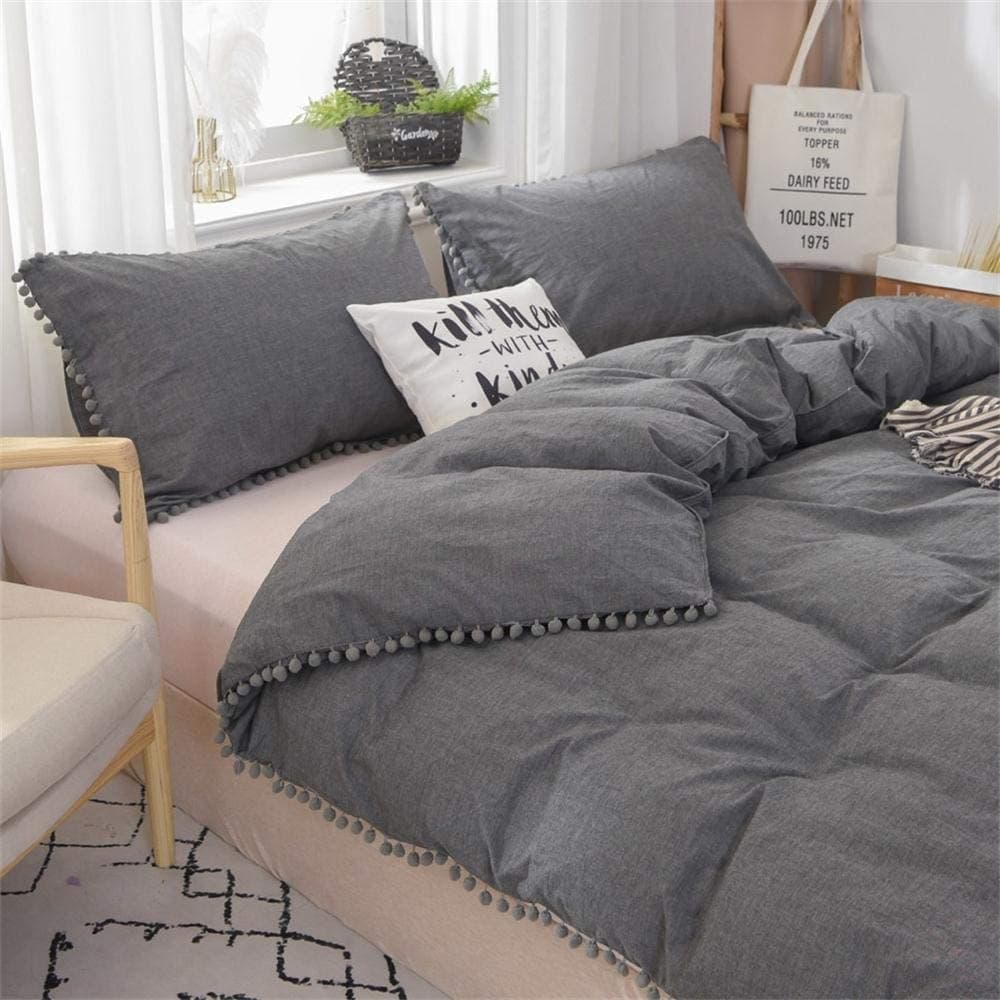 Juego de Ropa de Cama Softta Gris 3 Piezas Tamaño King