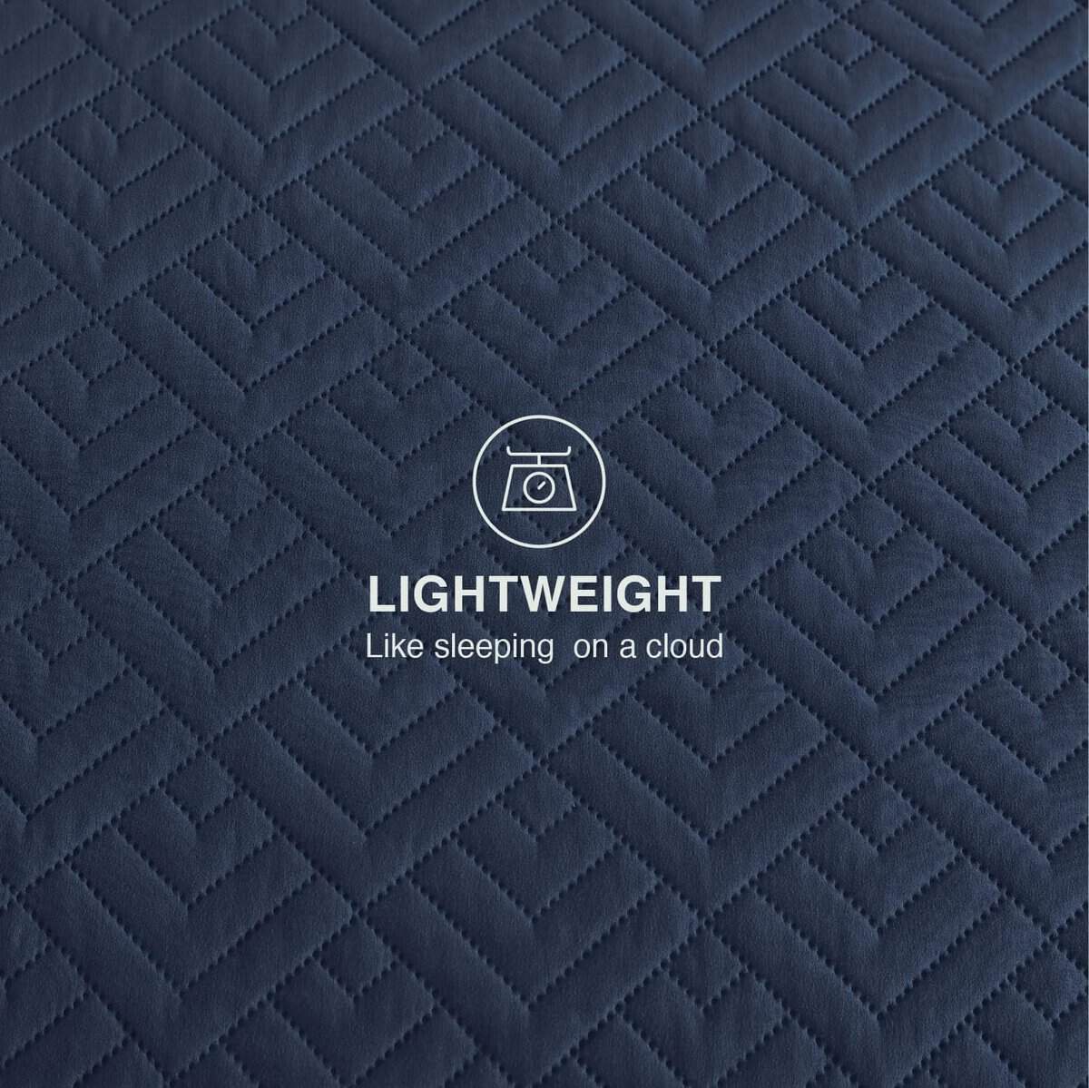 EXQ Home Quilt Set King Size Azul Marino 3 Piezas, Colcha - Imagen 5