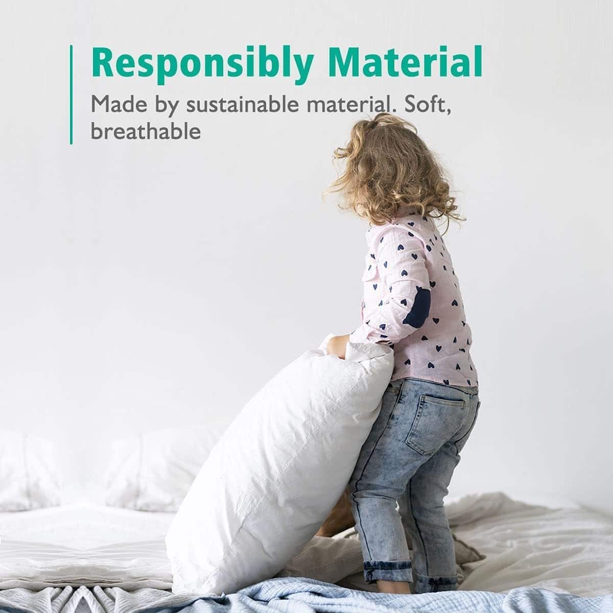 Juego de 2 Almohadas de Plumas Orgánicas APSMILE, Almohadas - Imagen 5