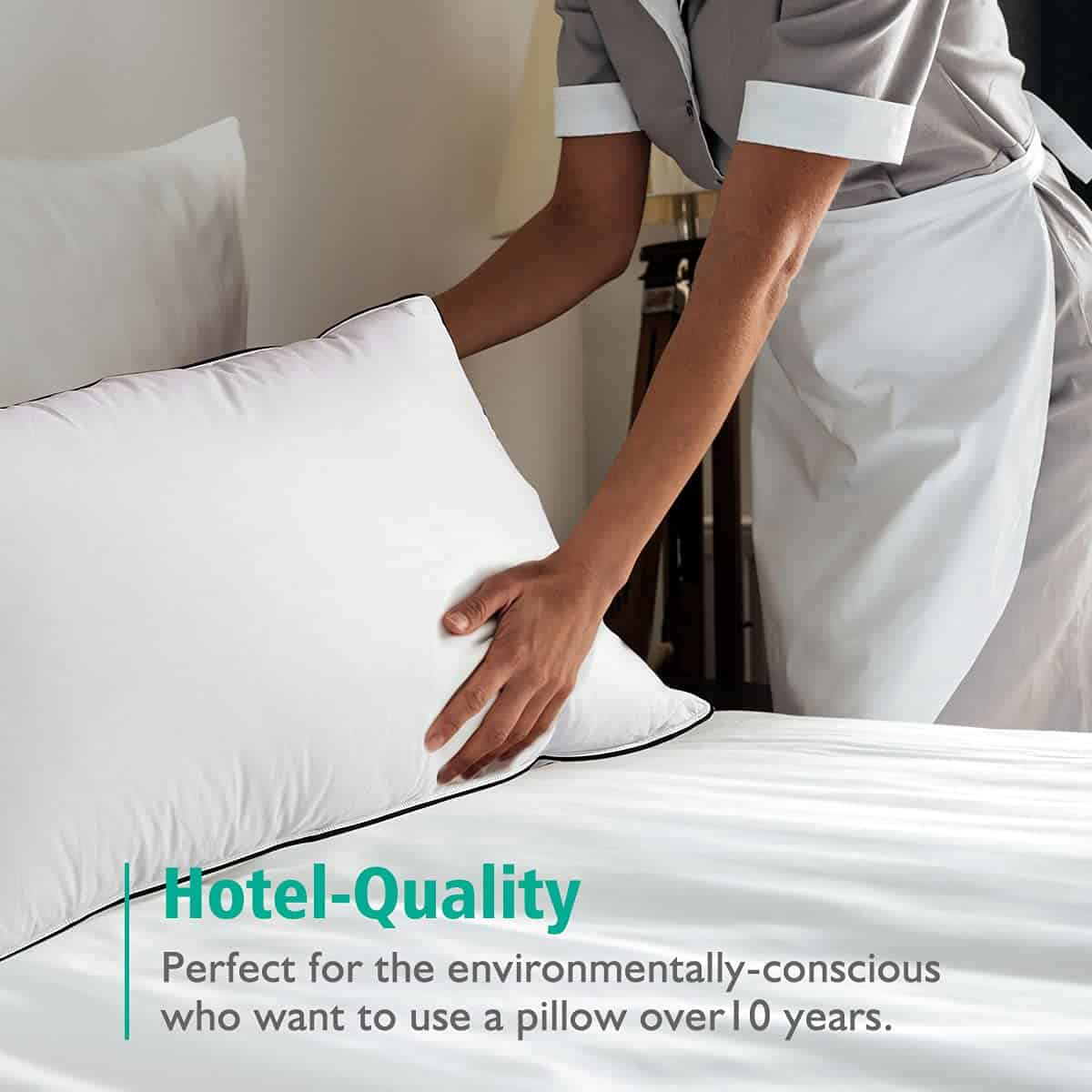 Juego de 2 Almohadas de Plumas Orgánicas APSMILE, Almohadas - Imagen 9