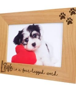 Marco de Fotos de Mascotas de Madera Grabado con Vidrio,