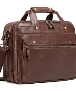 Maletín de cuero para hombre 15.6 pulgadas Bolsa de