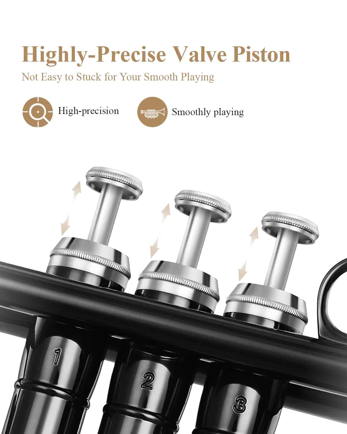 Trompeta Bb estándar Eastar para principiantes con estuche - Imagen 4