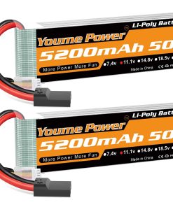 Batería Lipo 3S, 2 Paquetes de 11.1V 5200mAh con Conector