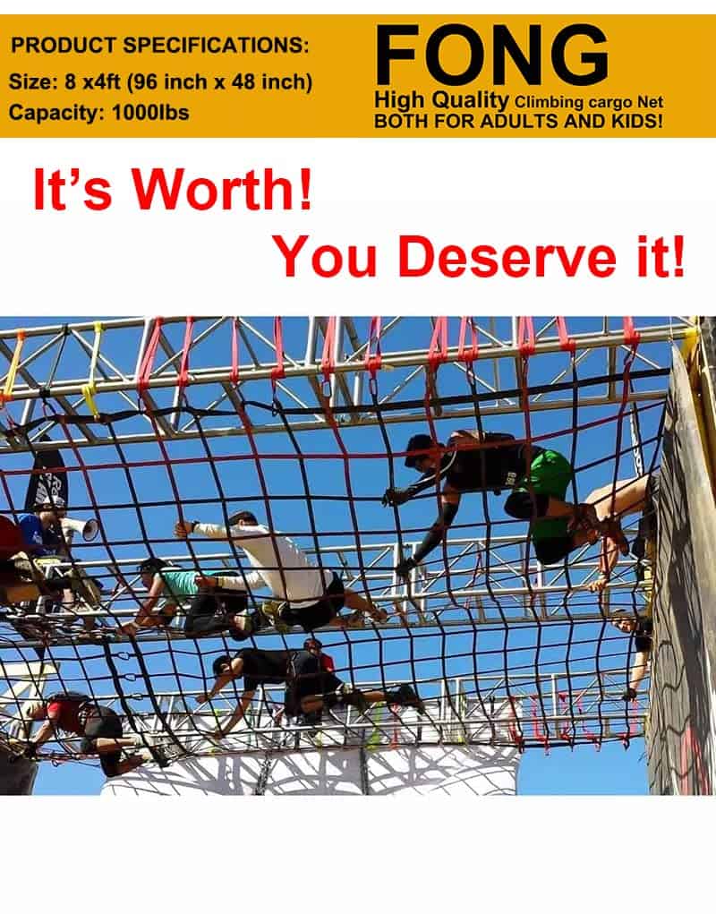 Red de Carga de Escalada Fong de 8 pies X 4 pies Negra (96 - Imagen 6