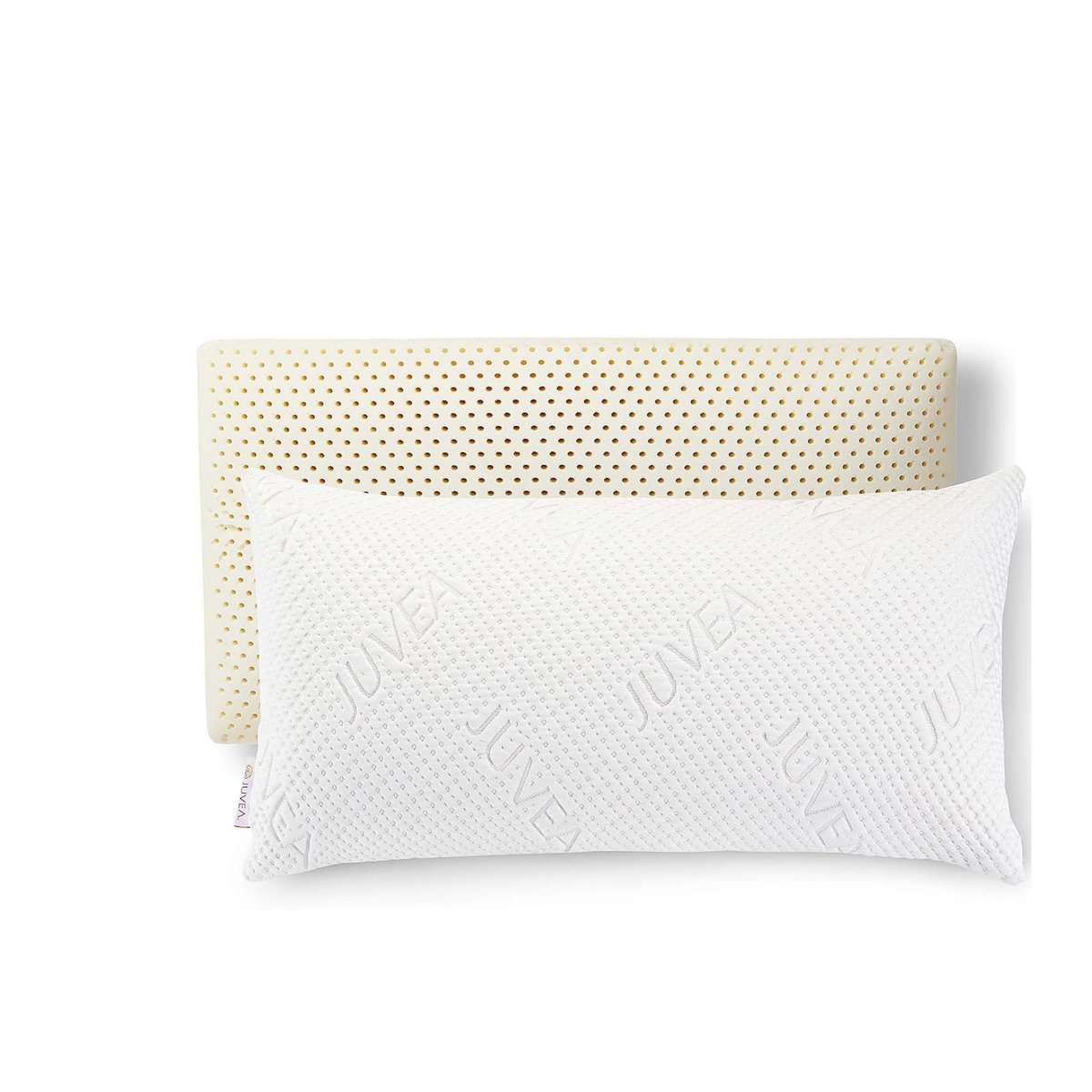 Almohada de cama baja JUVEA Essential con algodón natural -