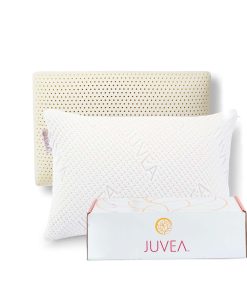 Almohada de cama esencial JUVEA de perfil bajo con algodón