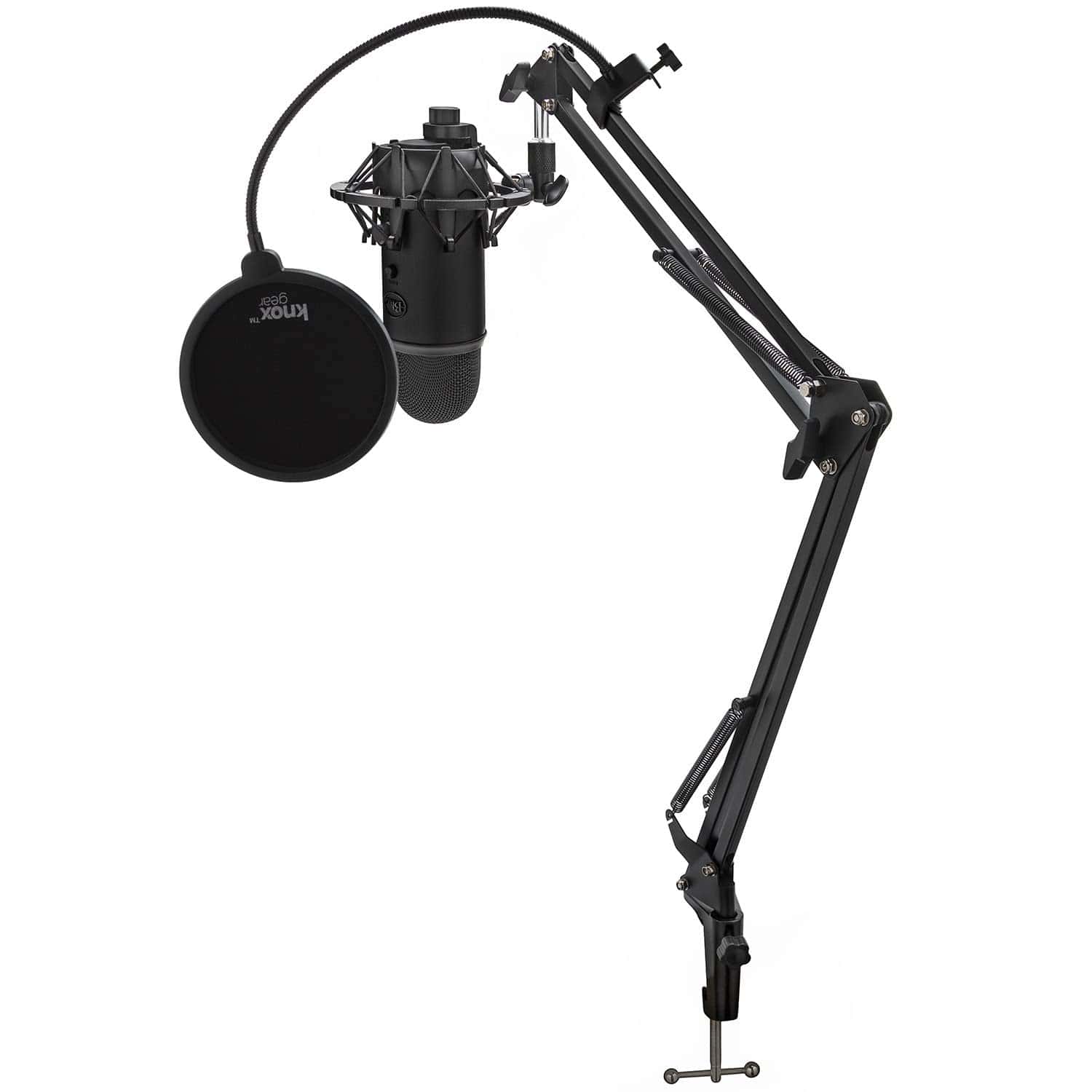 Micrófono Blue Yeti (Blackout) con soporte de brazo Knox - Imagen 10