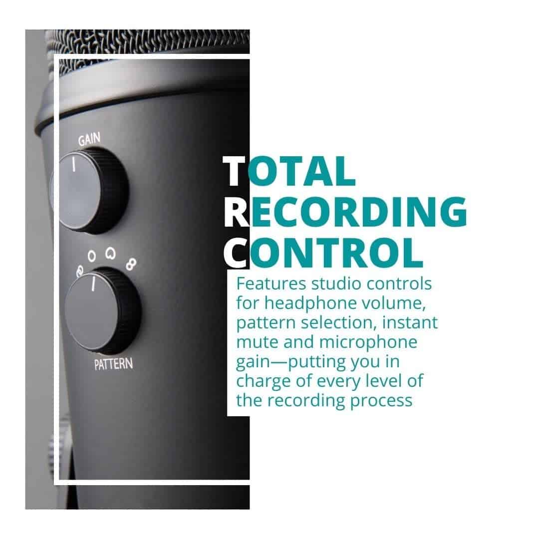 Micrófono Blue Yeti (Blackout) con soporte de brazo Knox - Imagen 5