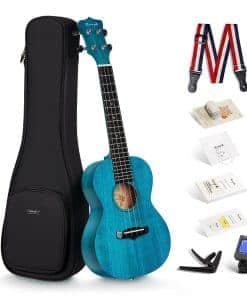 Ukulele Concierto Enya 23 Pulgadas Azul Tapa de Caoba