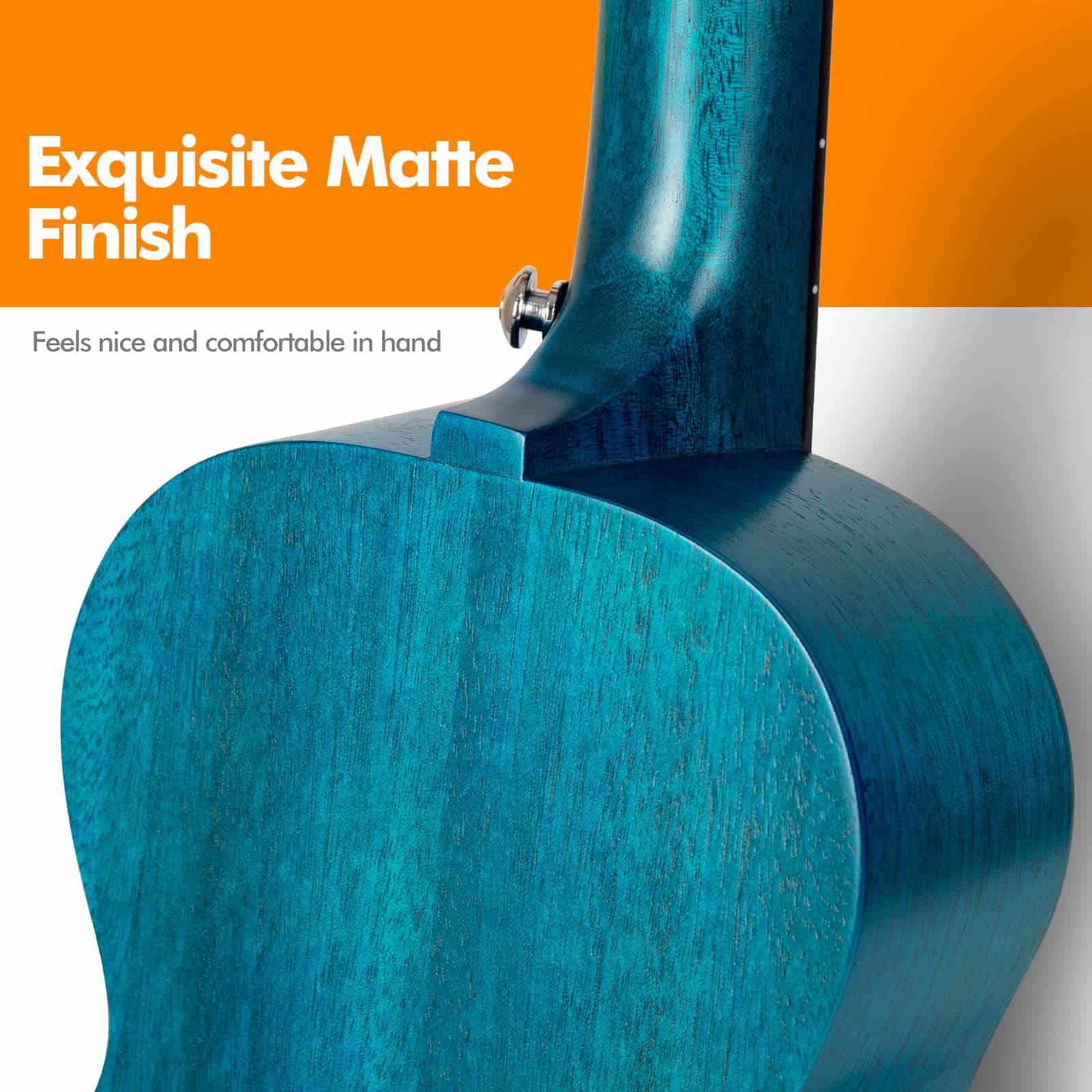 Ukulele Concierto Enya 23 Pulgadas Azul Tapa de Caoba - Imagen 7