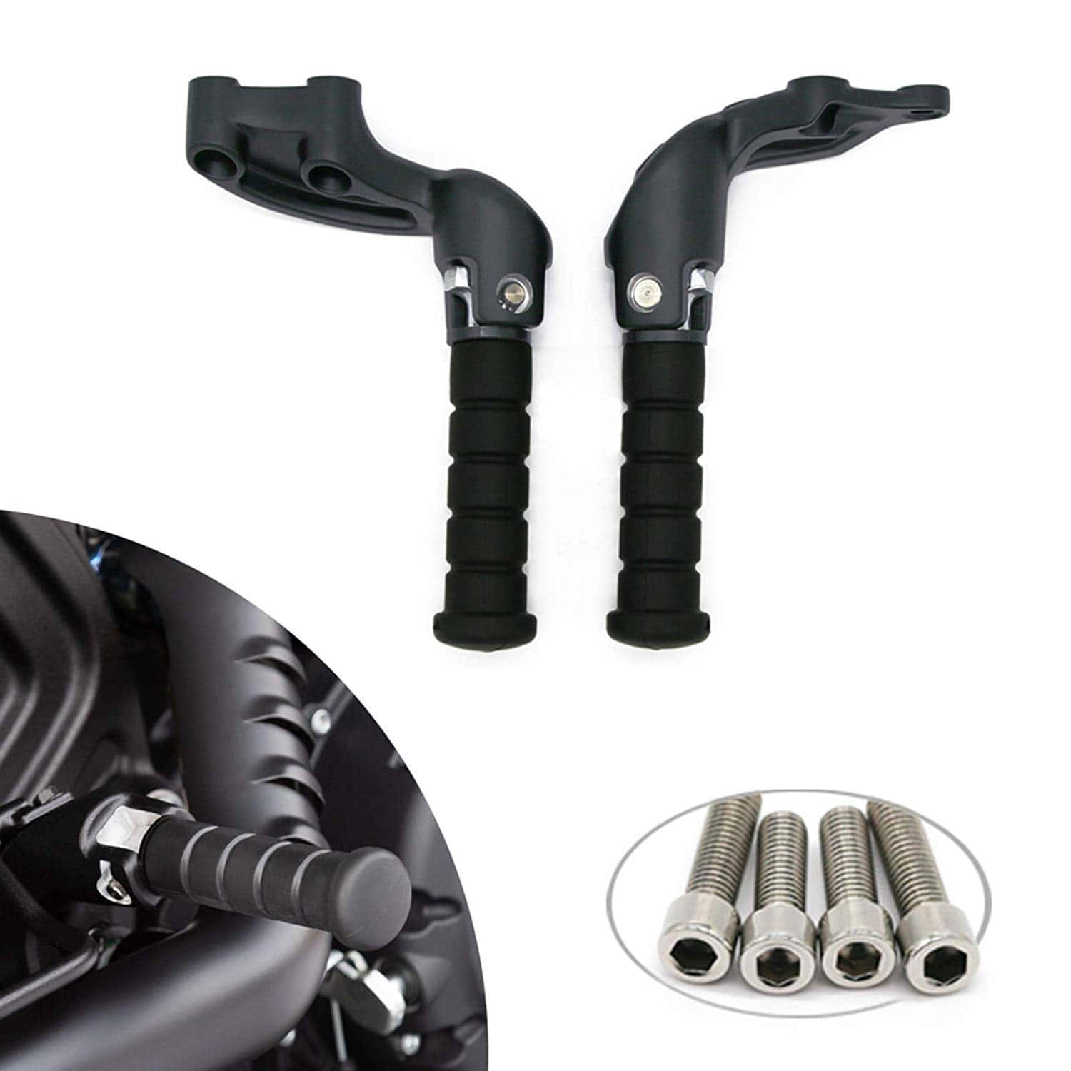 COPART Reposapiés Plegables Traseros para Pasajeros de