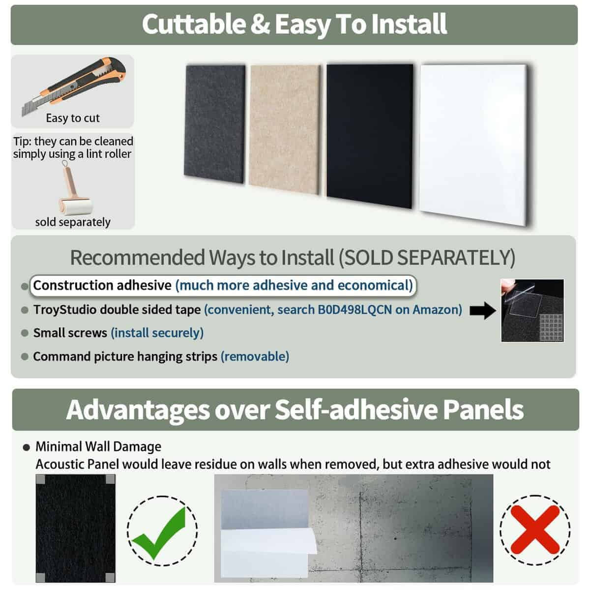 Paneles Acústicos Gruesos TroyStudio, 31.5 x 23.6 x 0.5 - Imagen 7